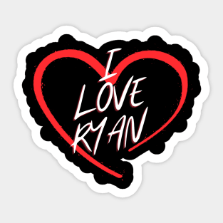 I Love Ryan Sticker